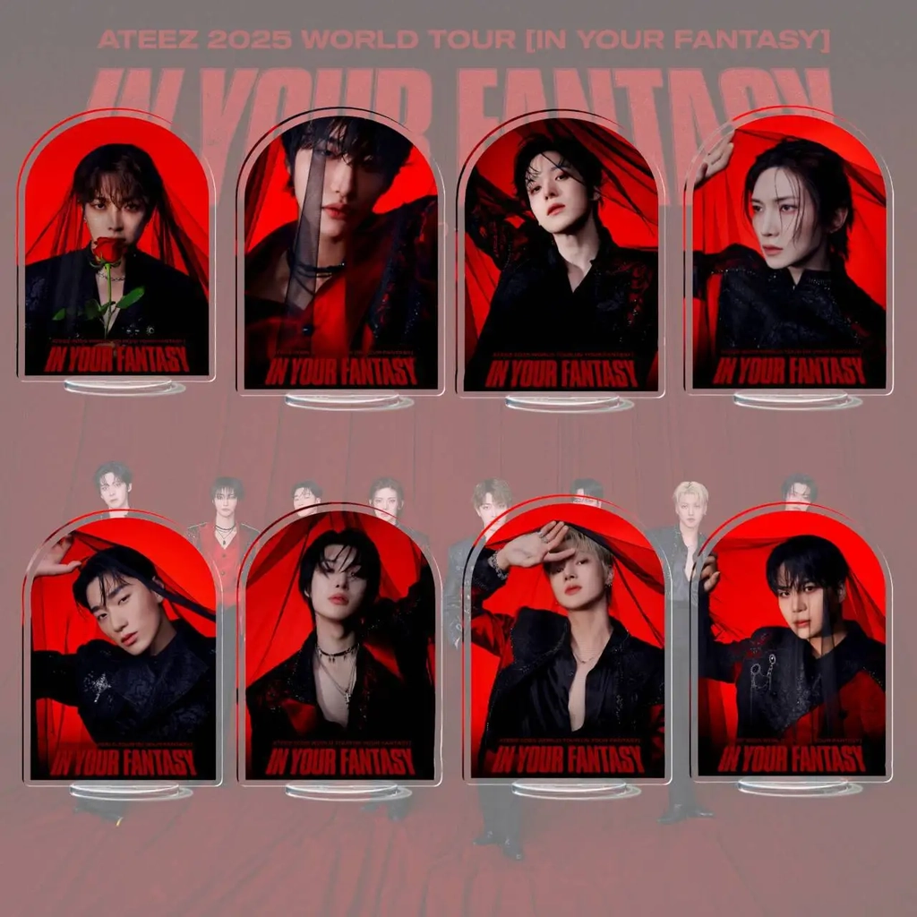 [AE-1005009361534480] Stand acrylique ATEEZ Tour du Monde 2025 (juillet) – figurine 10 cm à poser
