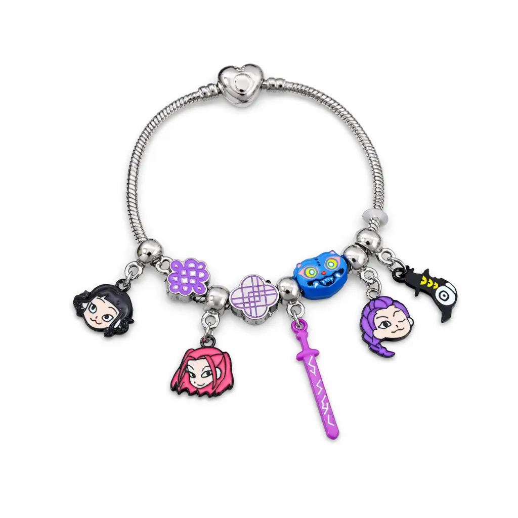 [AE-1005010796363788] Bracelet argenté HUNTR/X KPop Demon Hunters