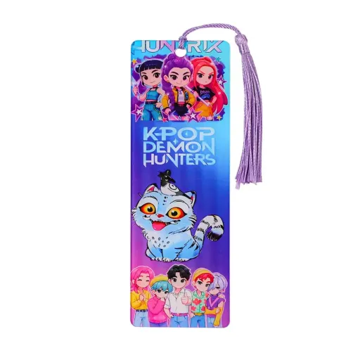 Marque-page acrylique Kpop Demon Hunters avec pompon
