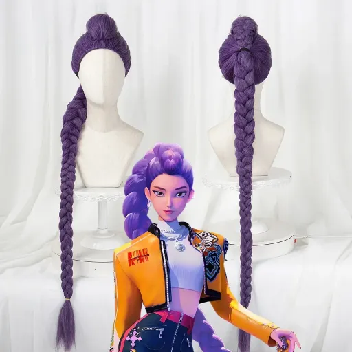 Perruque Rumi KPop Demon Hunters​ cheveux longs