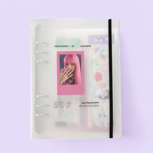 Porte photocard k-pop​ transparent avec 40 cartes photos